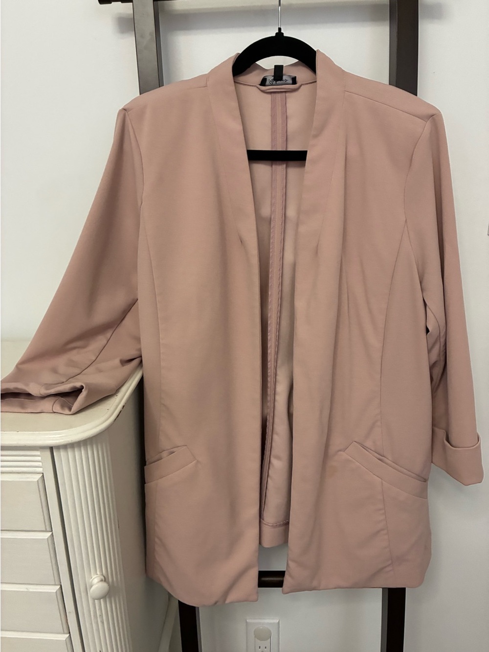 Reitmans size 20 Women's Open-Front Blazer Jacket - Dusty Rose